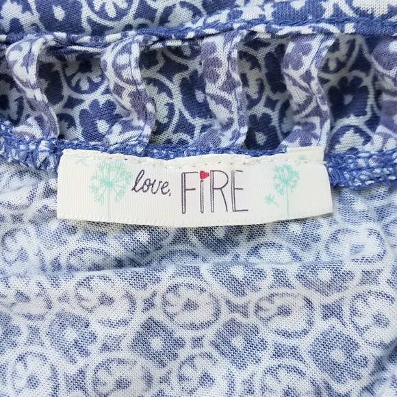 Love Fire Boho Festival Crop Tank Blouse Size S - Picture 7 of 8